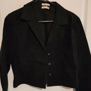 Neiman-Marcus Suede Jacket Black - Women Size L